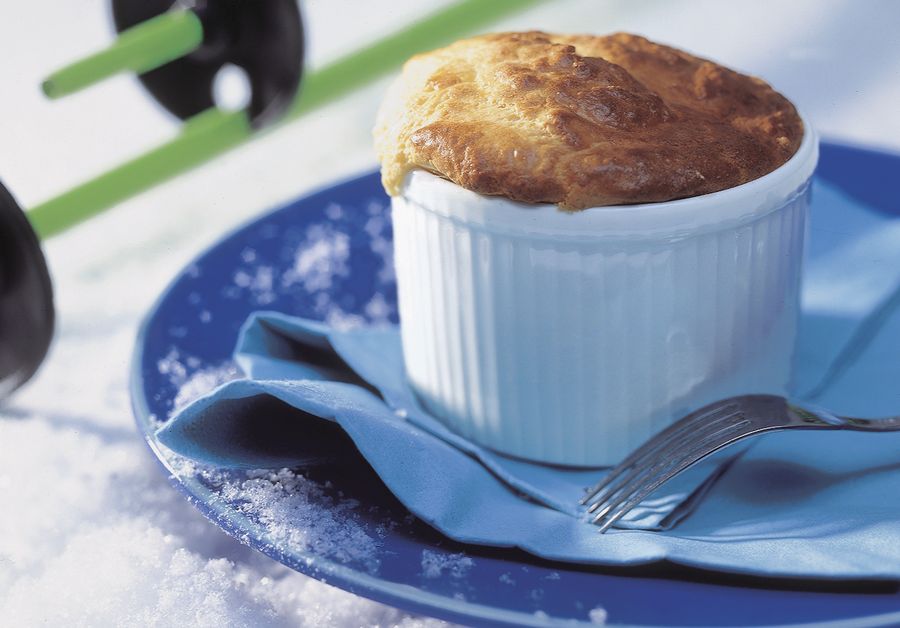 Käse-Soufflé mit Schwarzwurzeln