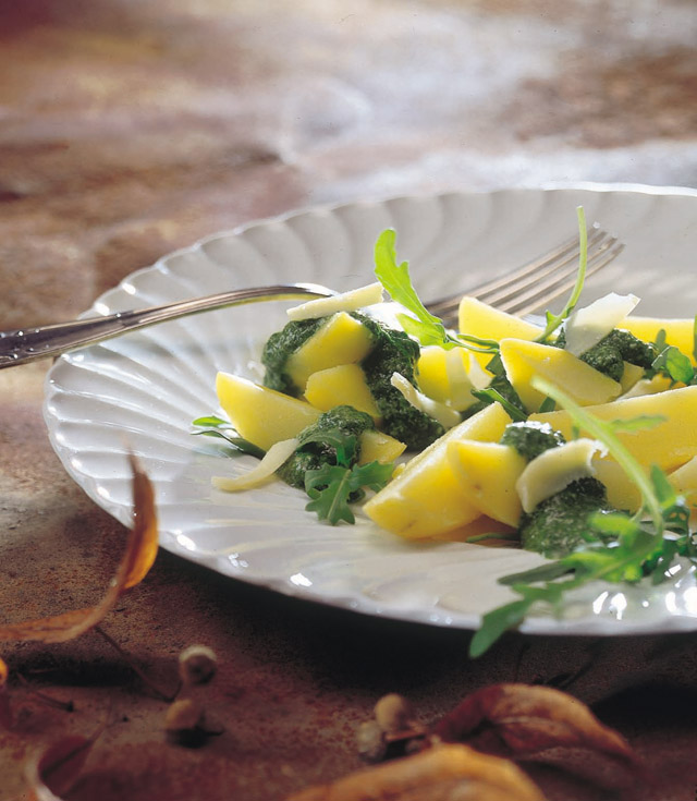 Chaud-froid de pommes de terre aux herbes et Gruyère AOP suisse