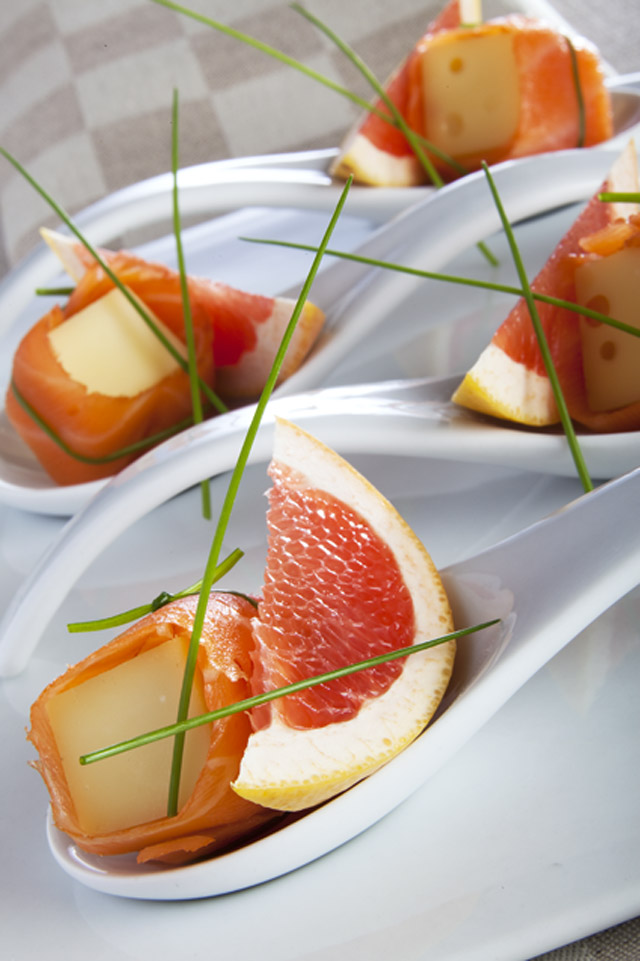 Räucherlachs mit Grapefruit und Appenzeller®