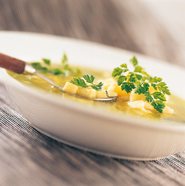 Soupe de chlorophylle au Gruyère AOP