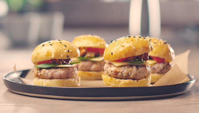 Mini-Burger mit Le Gruyère AOP