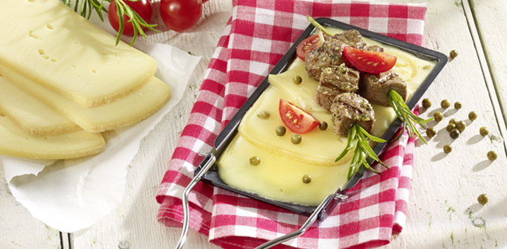 Grill-Raclette mit Filet-Spiesschen